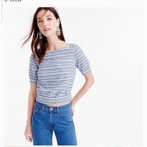 J CREW Seersucker Crop Top